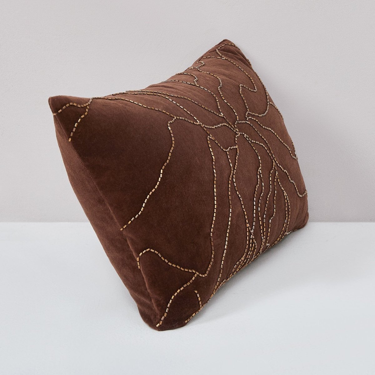 Roots Velvet Decorative Pillow Cover