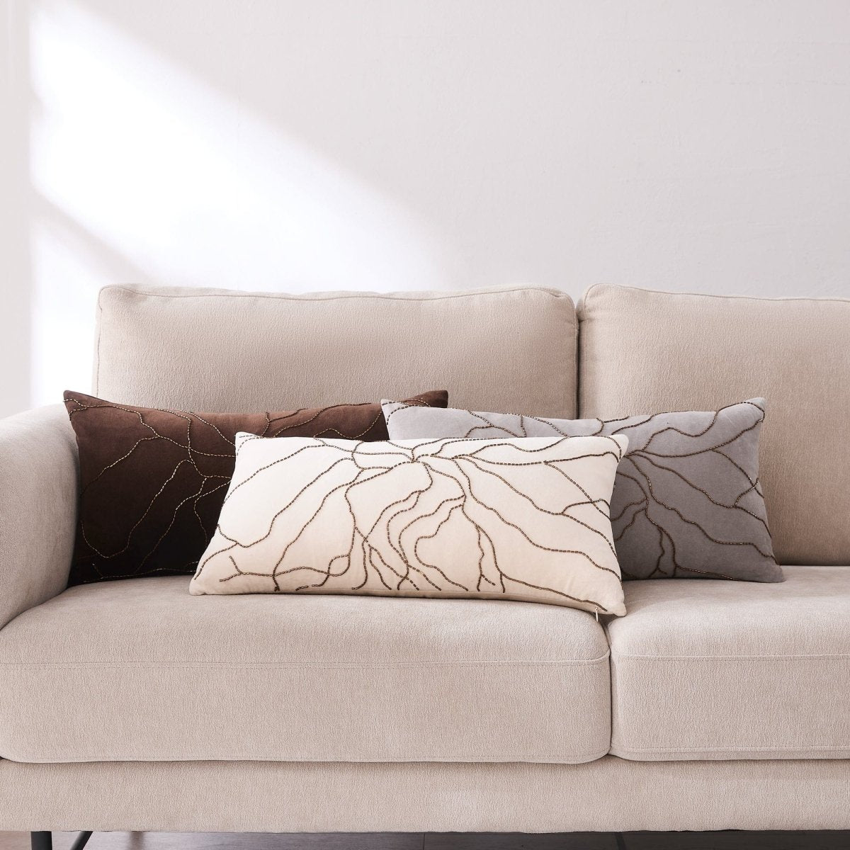 Roots Velvet Decorative Pillow Cover