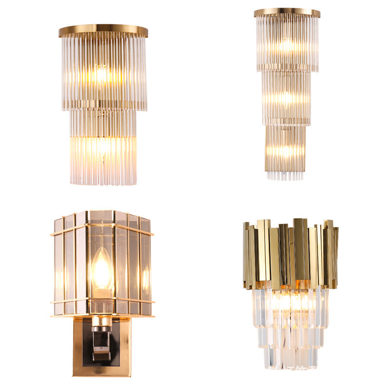 Elevate Your Space with the Luxurious Gold Crystal Wall Sconce