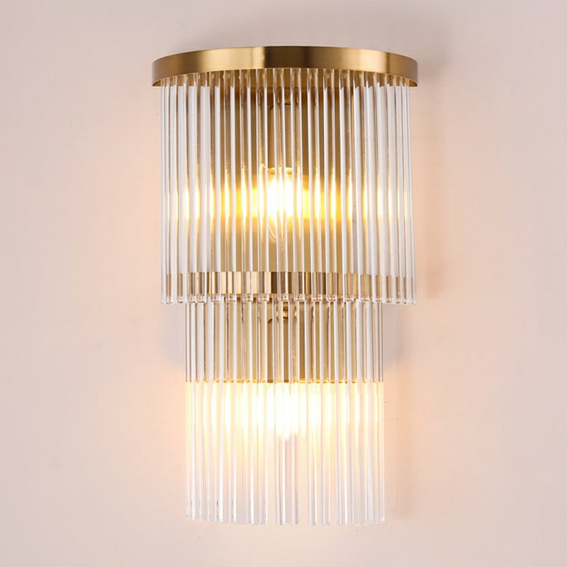 Elevate Your Space with the Luxurious Gold Crystal Wall Sconce
