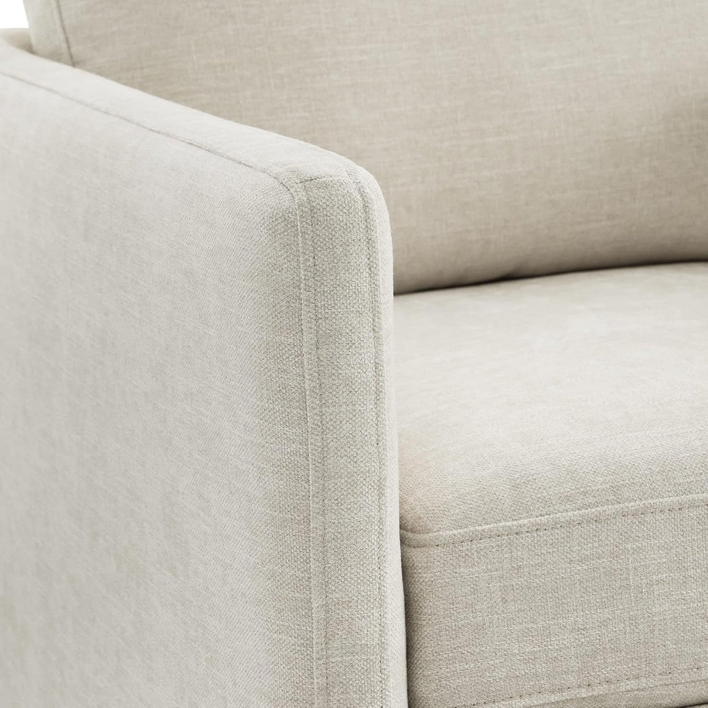 Swivel Linen Accent Armchair Mid Century Modern 360 Swivel