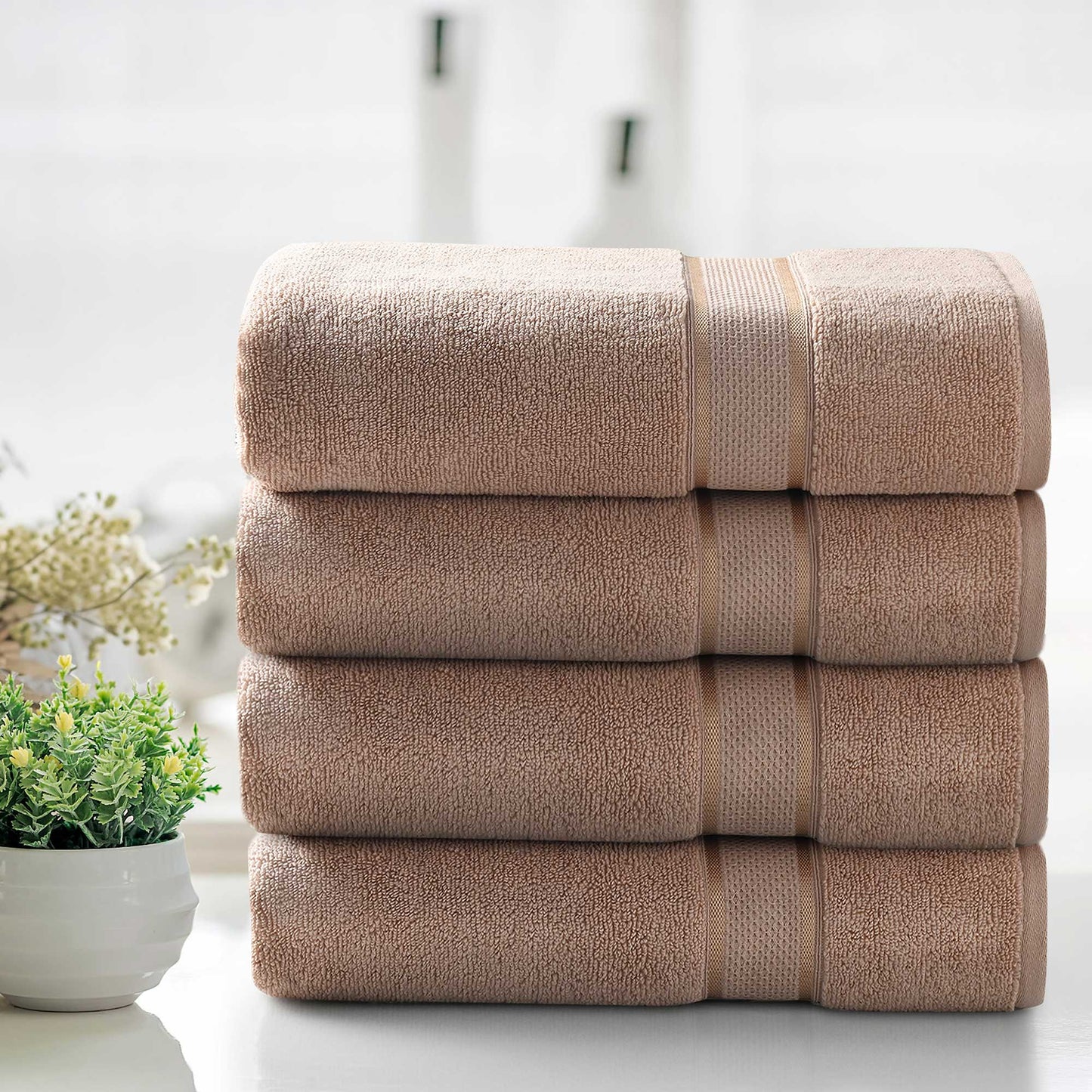 Kathy Ireland 2 Piece Zero Twist Cotton Plush Bath Sheet Set