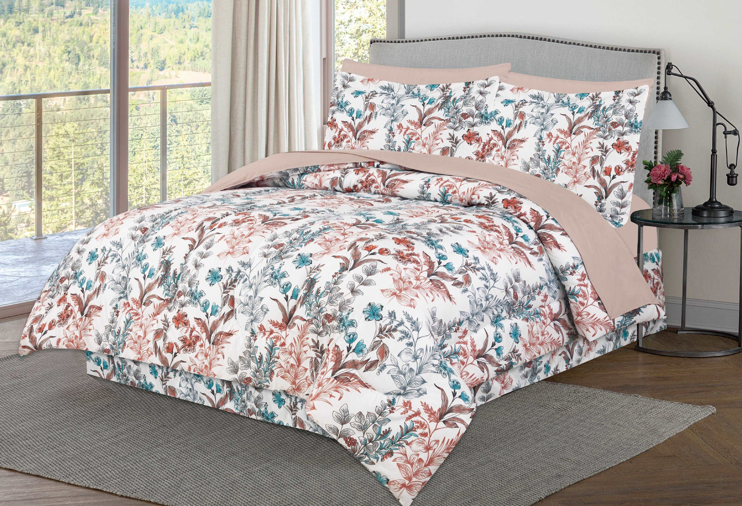 Dan River 8 Piece Reversible Bed in a bag comforter set.