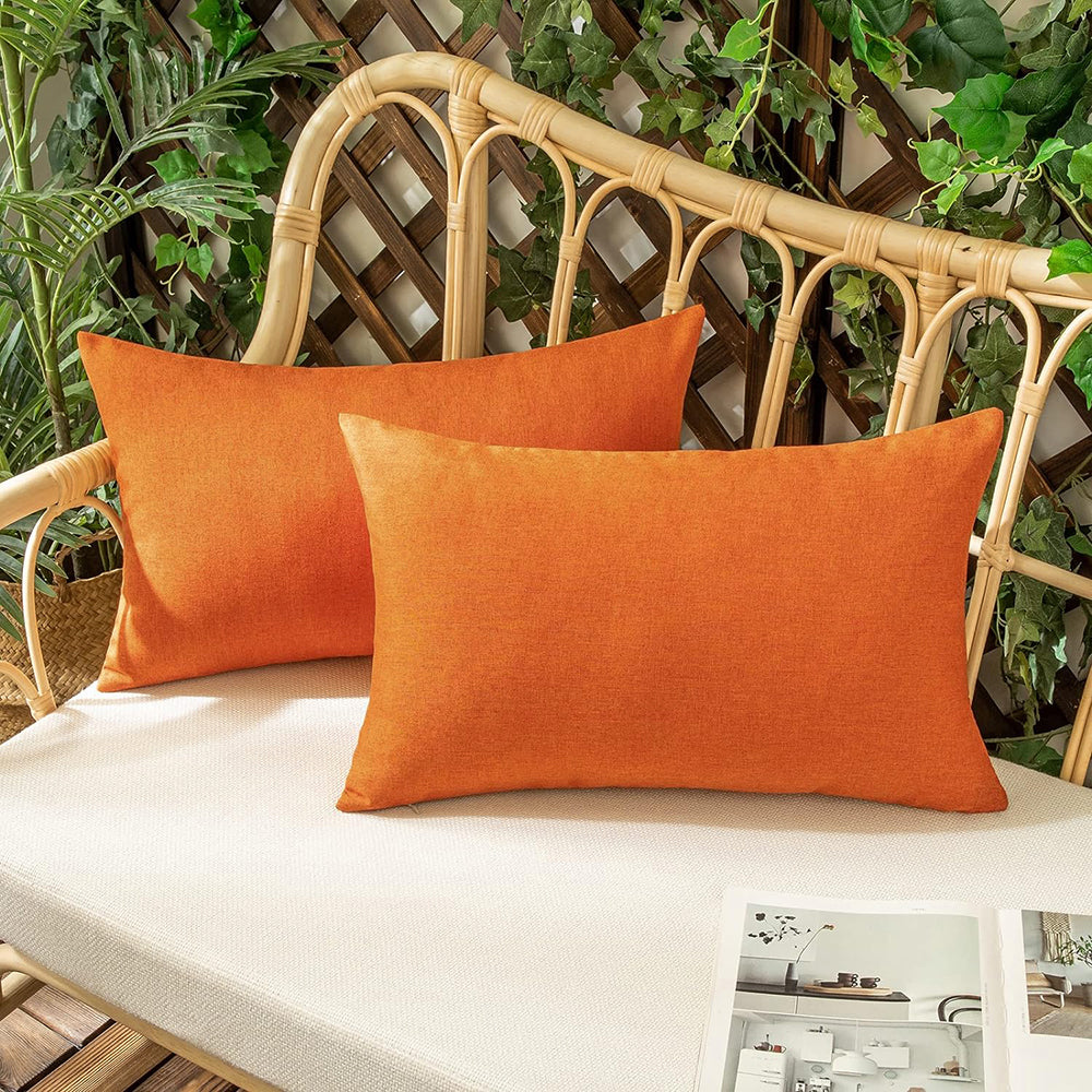 Solid Color Outdoor Waterproof Throw Pillow cover AND Insert  Square or Rectangle