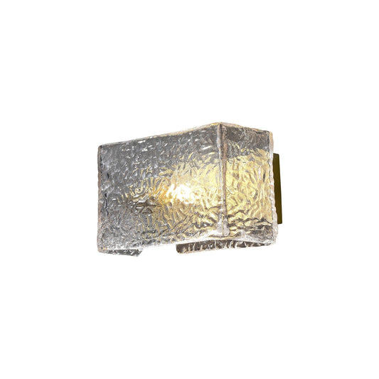Water Pattern Glass Square Wall Sconce Lamp
