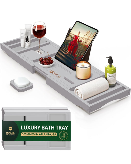 Bathtub Caddy Tray, Gray
