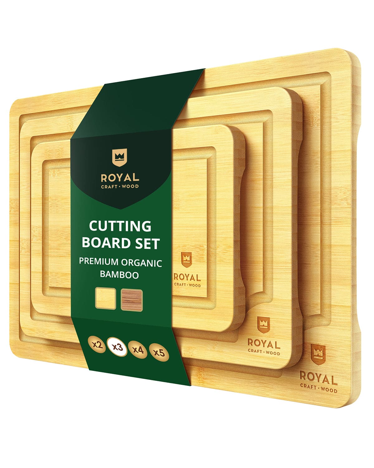 Cutting Board Set of 3, Bamboo