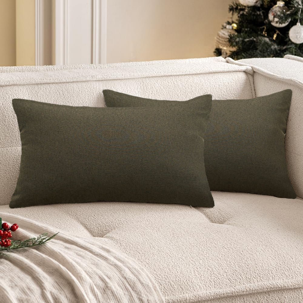 Solid Color Outdoor Waterproof Throw Pillow cover AND Insert  Square or Rectangle