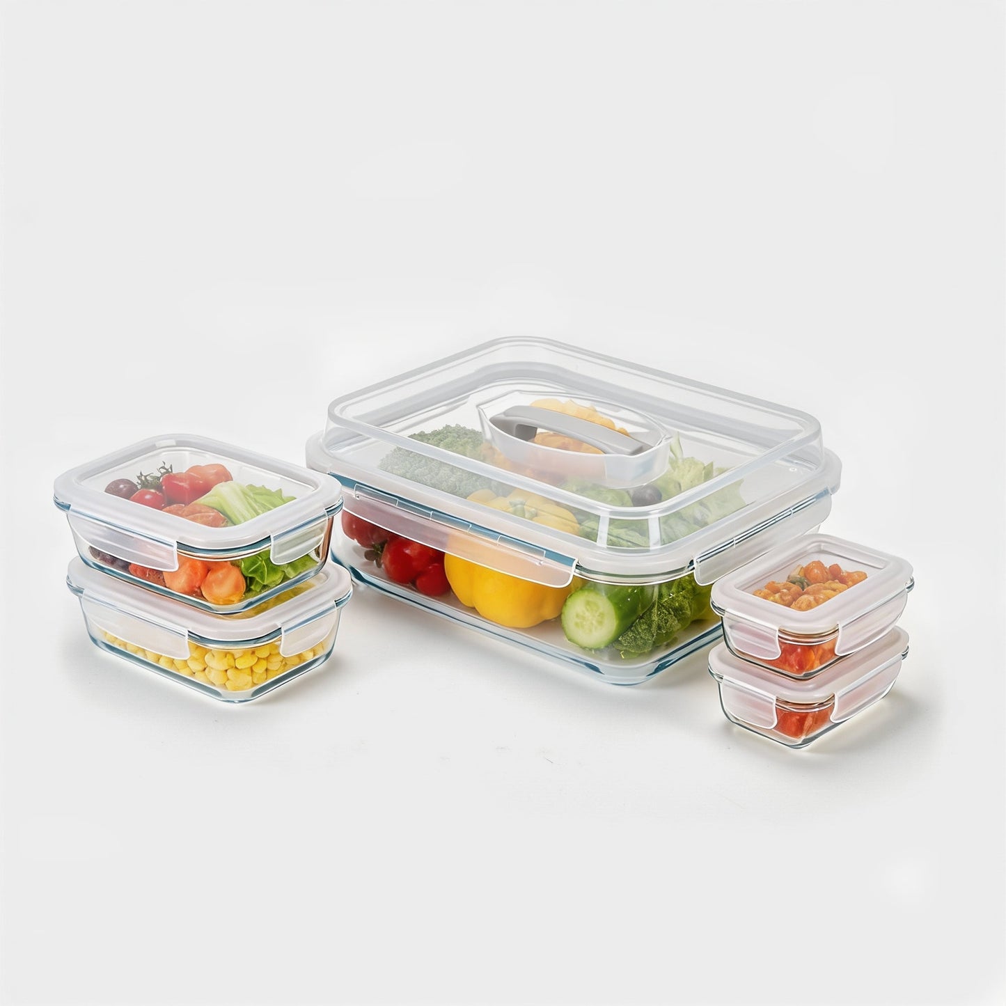 Bake & Carry Glass Set (5 Containers, Vanilla)