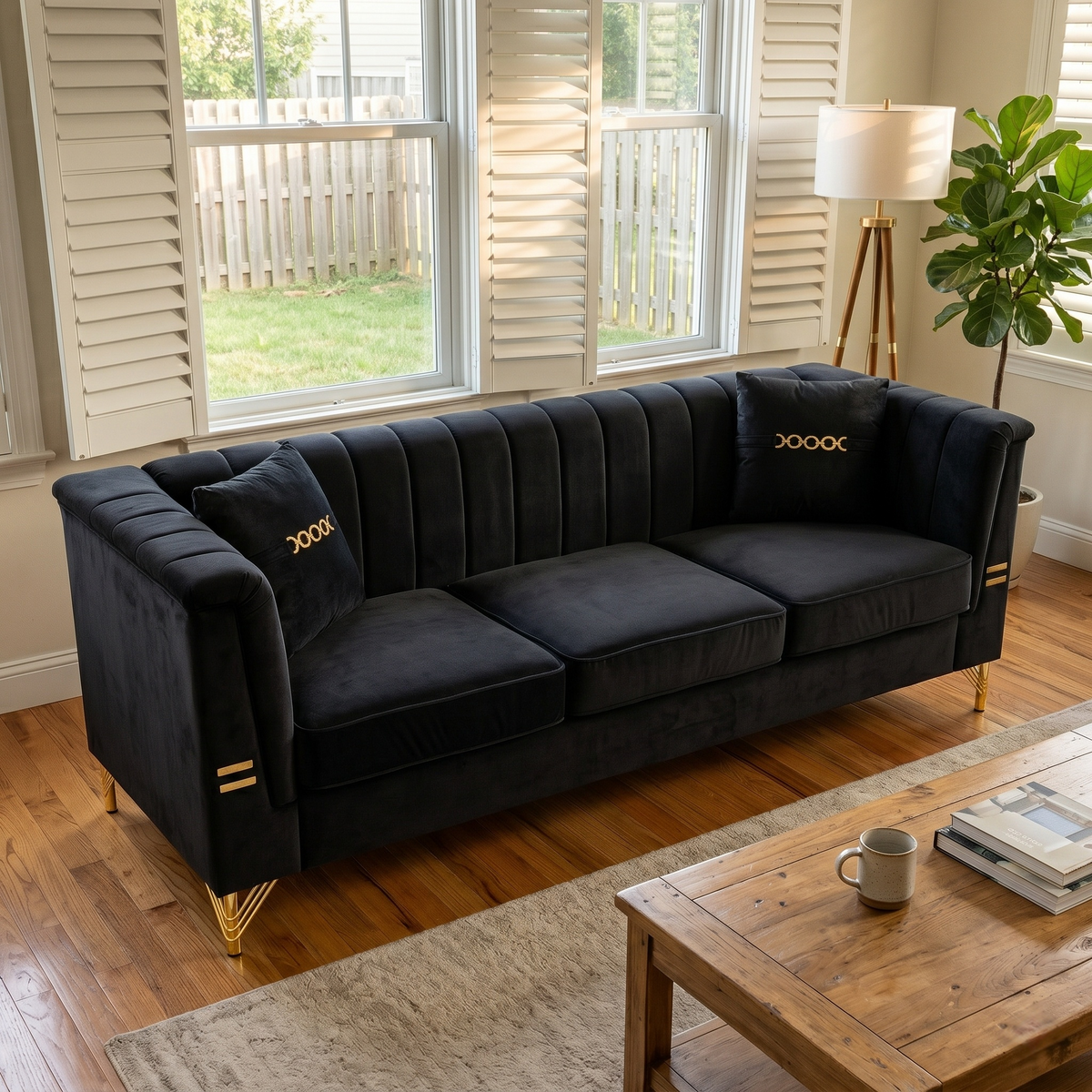 Mosharong 55" Sofa - Luxurious Velvet Seating