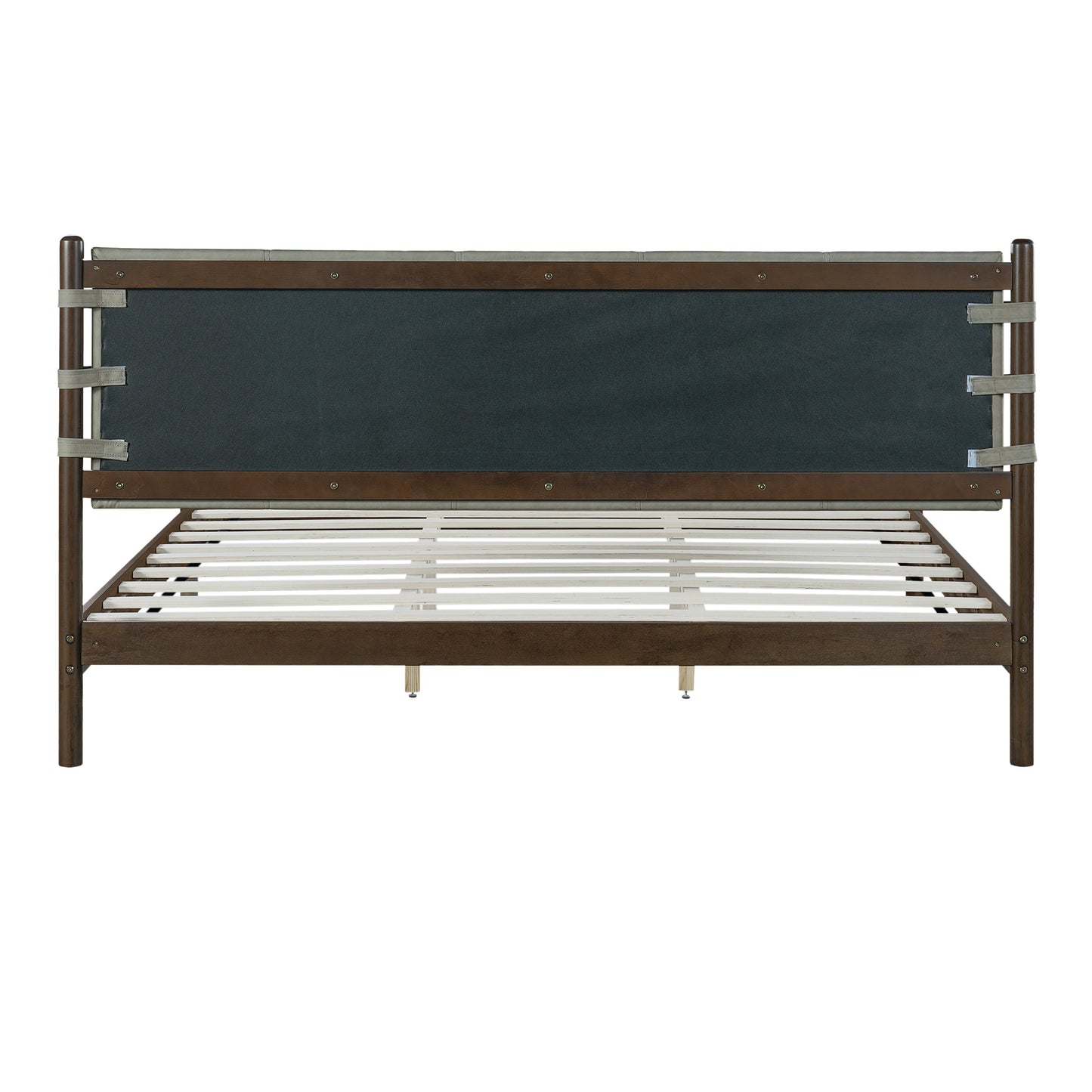 Modern King Bed Frame Set with 2 Nightstands, Light Gray Wood Platform Bed with Headboard and Matching Bedside Tables for Bedroom