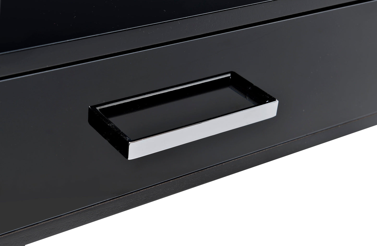 Coleen  Black High Gloss & Chrome Finish Writing Desk