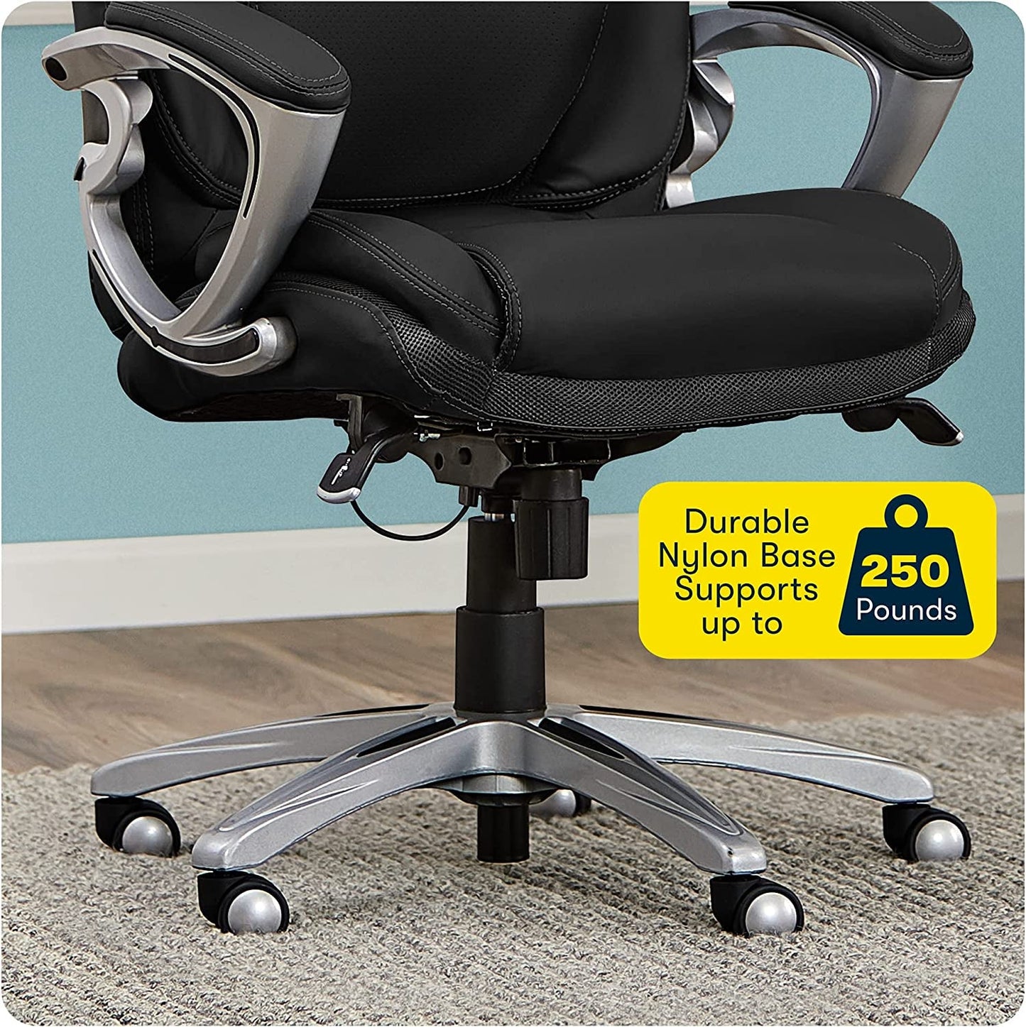 Ergonomic Executive Chair Bonded Leather With Air Lumbar