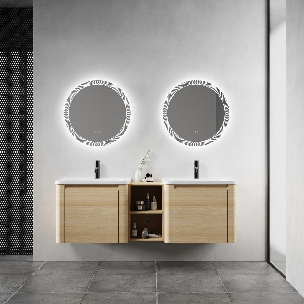 60'' Wall-Mounted Bathroom Vanity