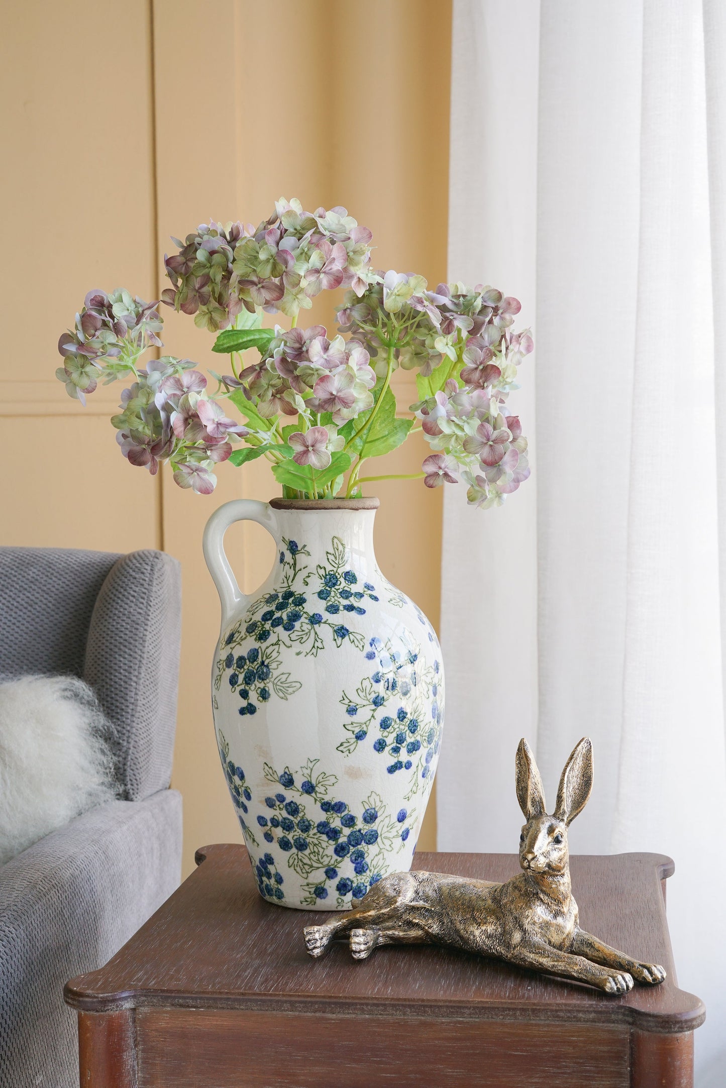 Vintage European Pottery-Inspired Vase