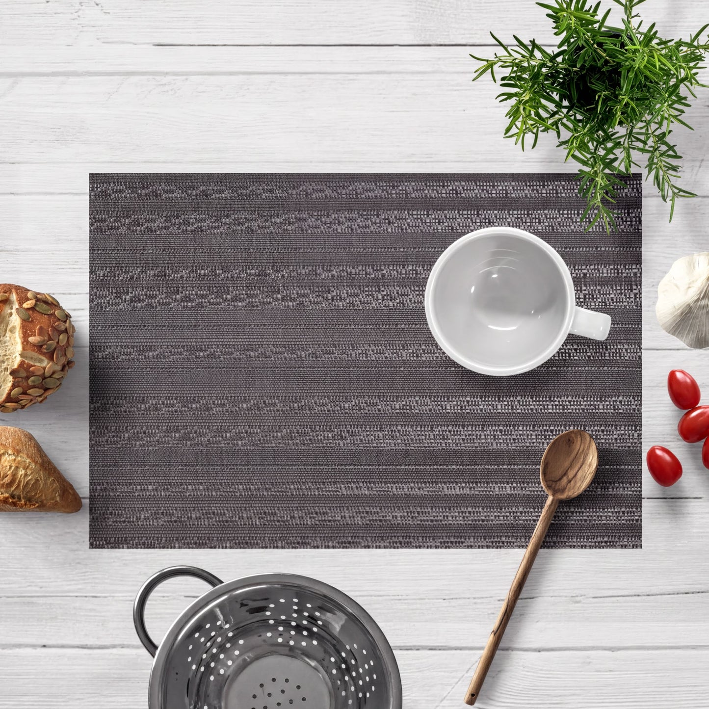 PVC Placemats - Brown Dining Table Mats | Heat Resistant, Non Slip Protection