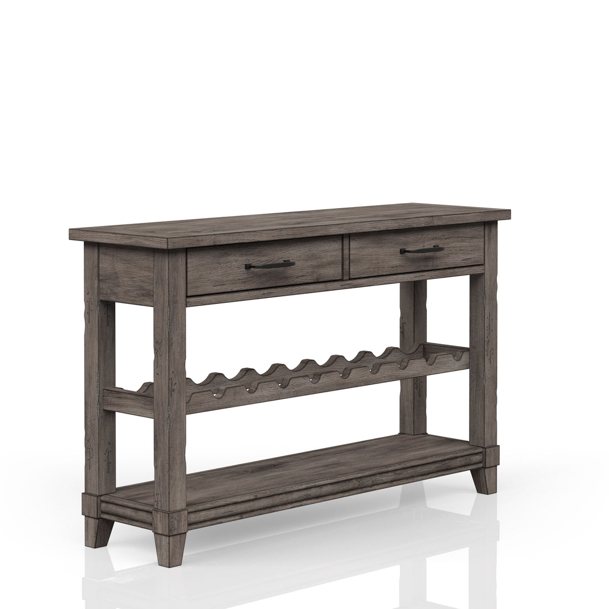 Console Table With Wine Bottle Storage & Storage Drawers