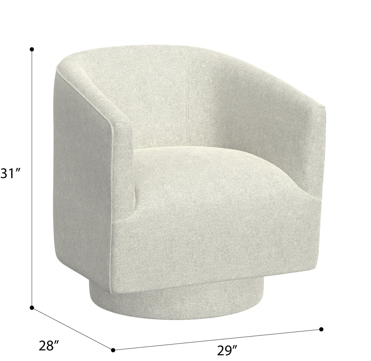 White Swivel Accent Chair