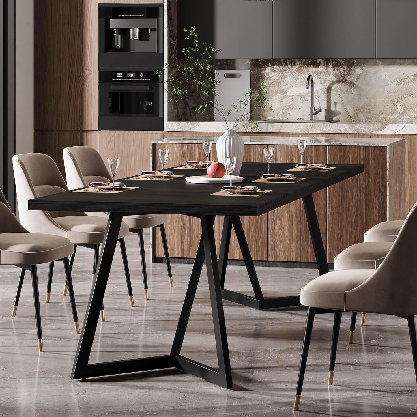 71" Large Dining Table for 6-8 People