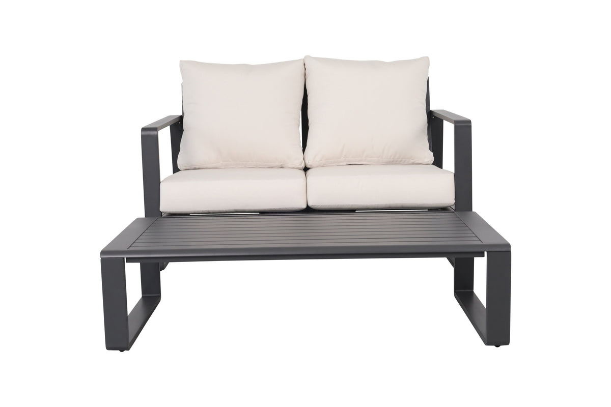 Double Sofa + Rectangular Coffee Table Set