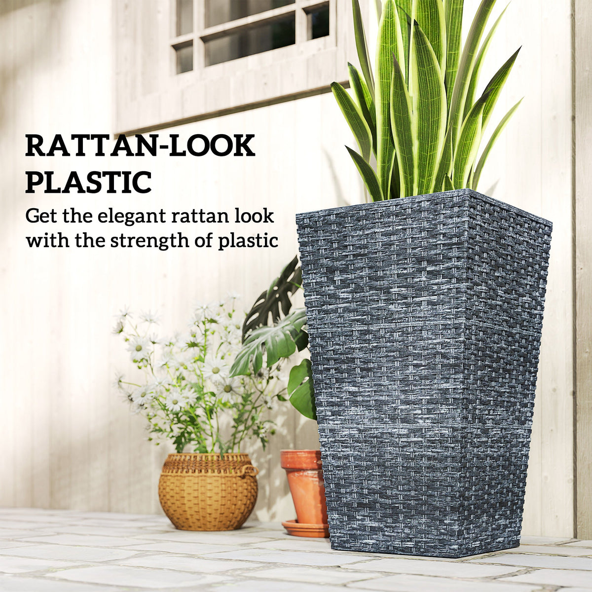 Taper Planters Set of 3 for Outdoor Plants