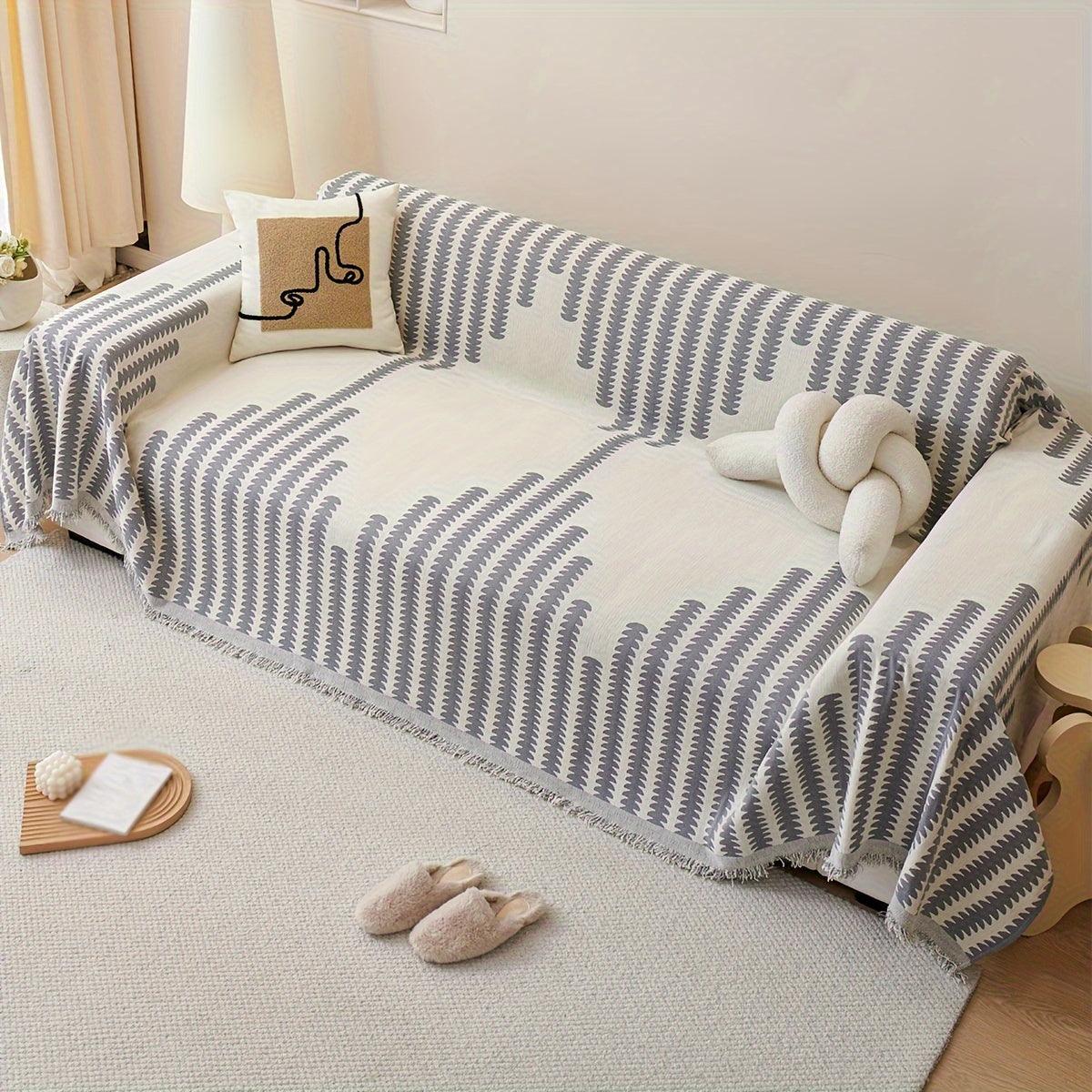 Chenille Fabric Sofa Cover - Soft, Non-Slip, Universal Protector