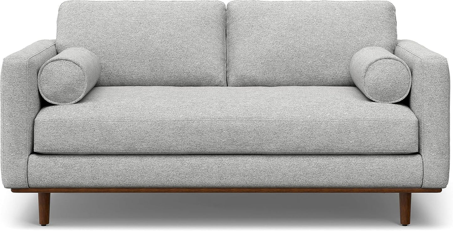 Morrison 72 Inch Mid Century Modern Sofa Set Mist Grey