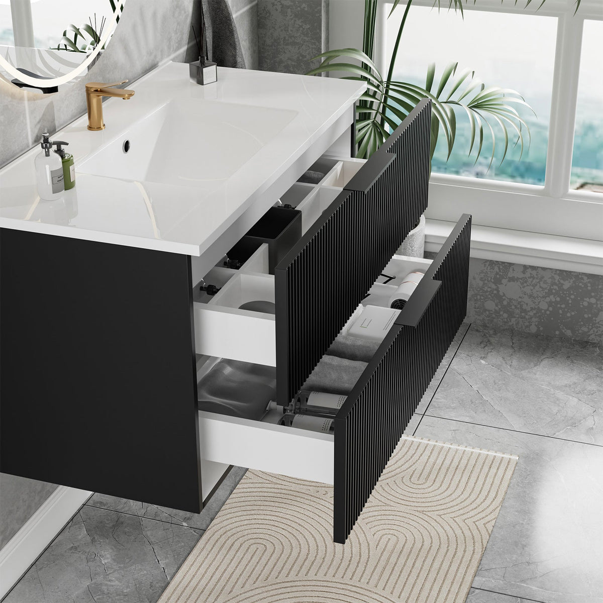 36 Inch Bathroom Vanity Cabinet With Ceramic Sink
