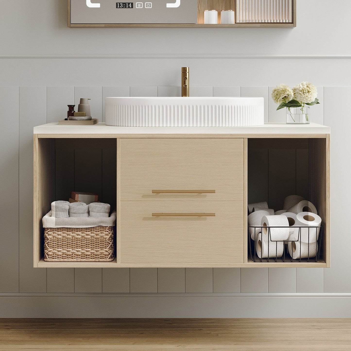 Modern 39.3 Wall-Mounted Bathroom Vanity