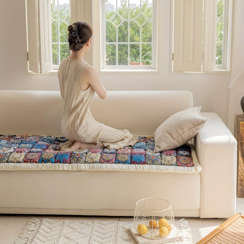 Sofa Bed Cover & Bohemian Chic Moroccan Blue Couch Protector