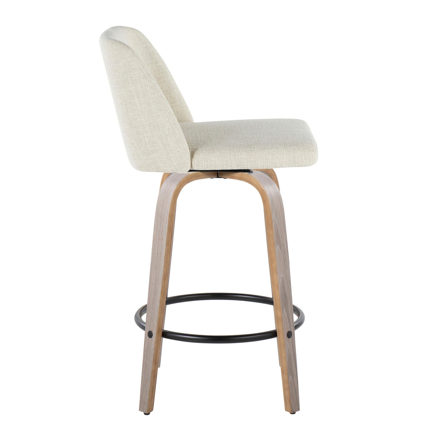 26" Contemporary Fixed-Height Counter Stool with Swivel