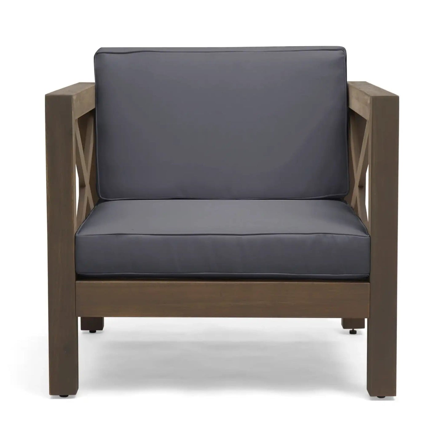 Brava Mid-Century Modern Club Chair With Water Resistant Cushions