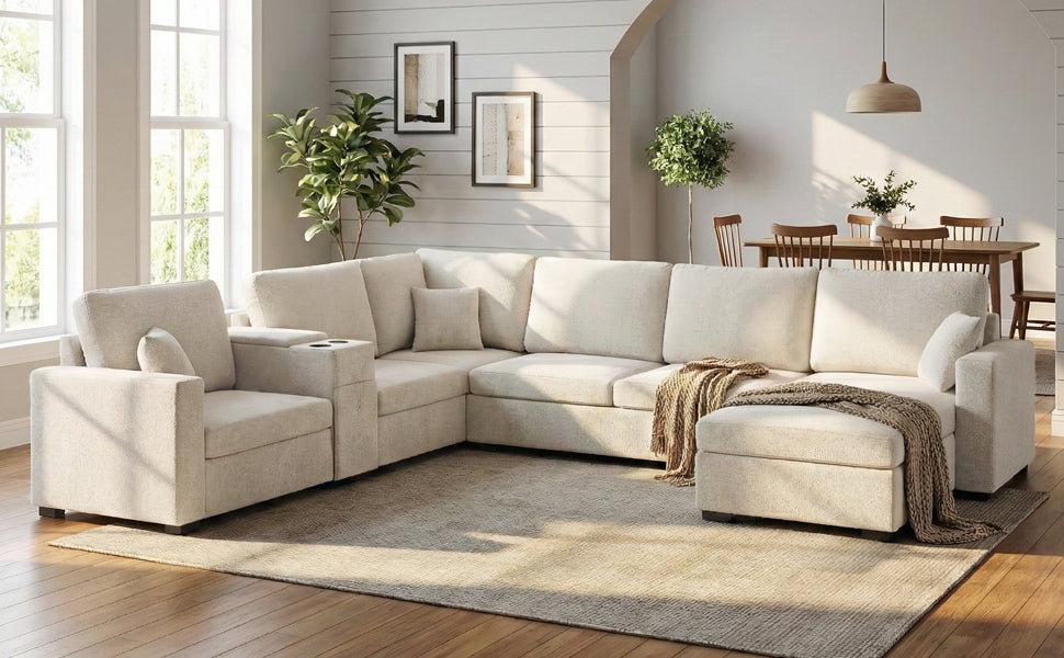 5-Seat Modular Sectional Sofa Couch