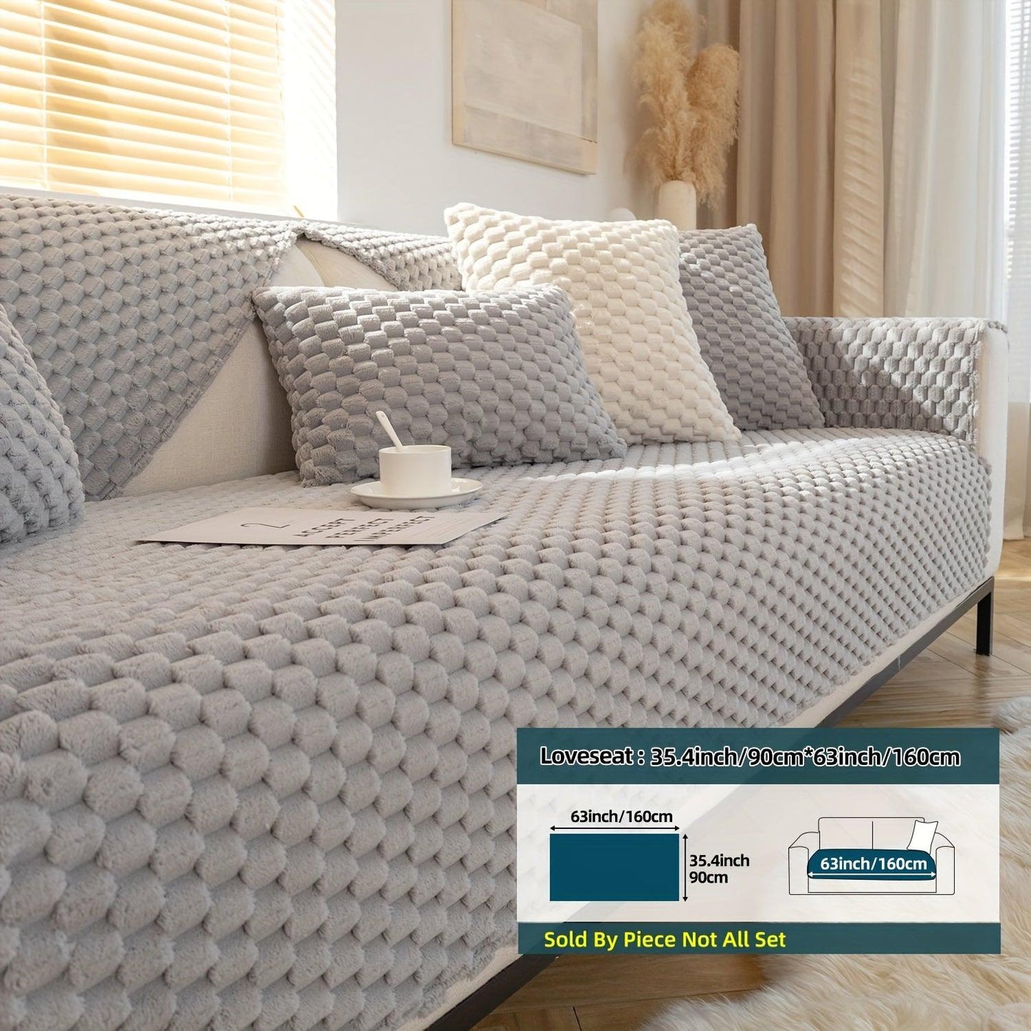 Plush Nordic Sofa Slipcover