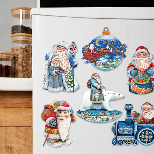 Up-Up and Away Decorative Eco Wood Magnets Set of 6 by G. Debrekht - Christmas Decor - 8090132G-S6