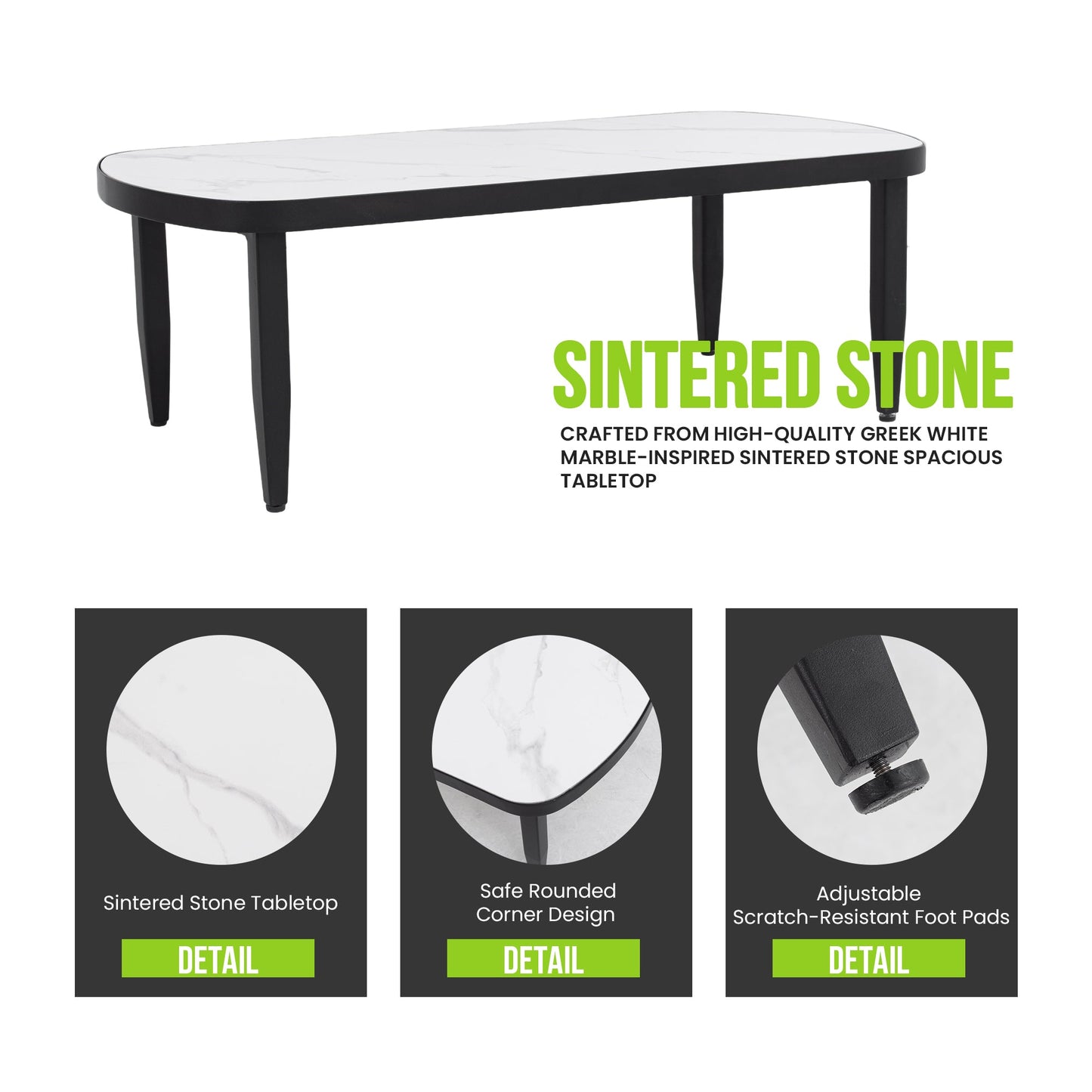 Modern Outdoor Elegance Arc Coffee Table