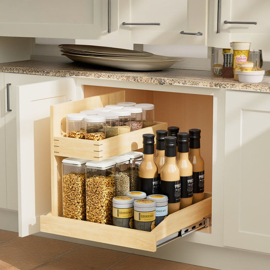 Under Sink Organizers and Storage - 2 Tier Pull Out Cabinet