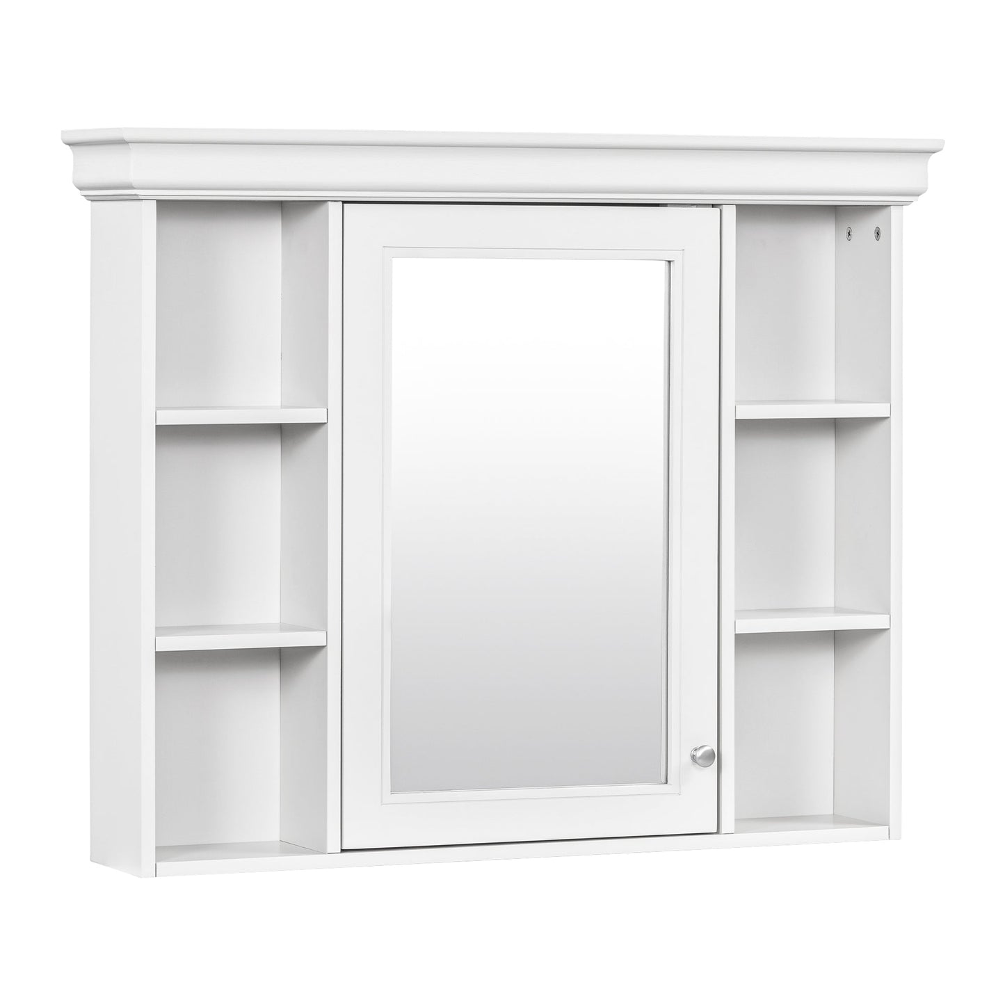 35" x 28" White Wall Mounted Bathroom Storage Cabinet