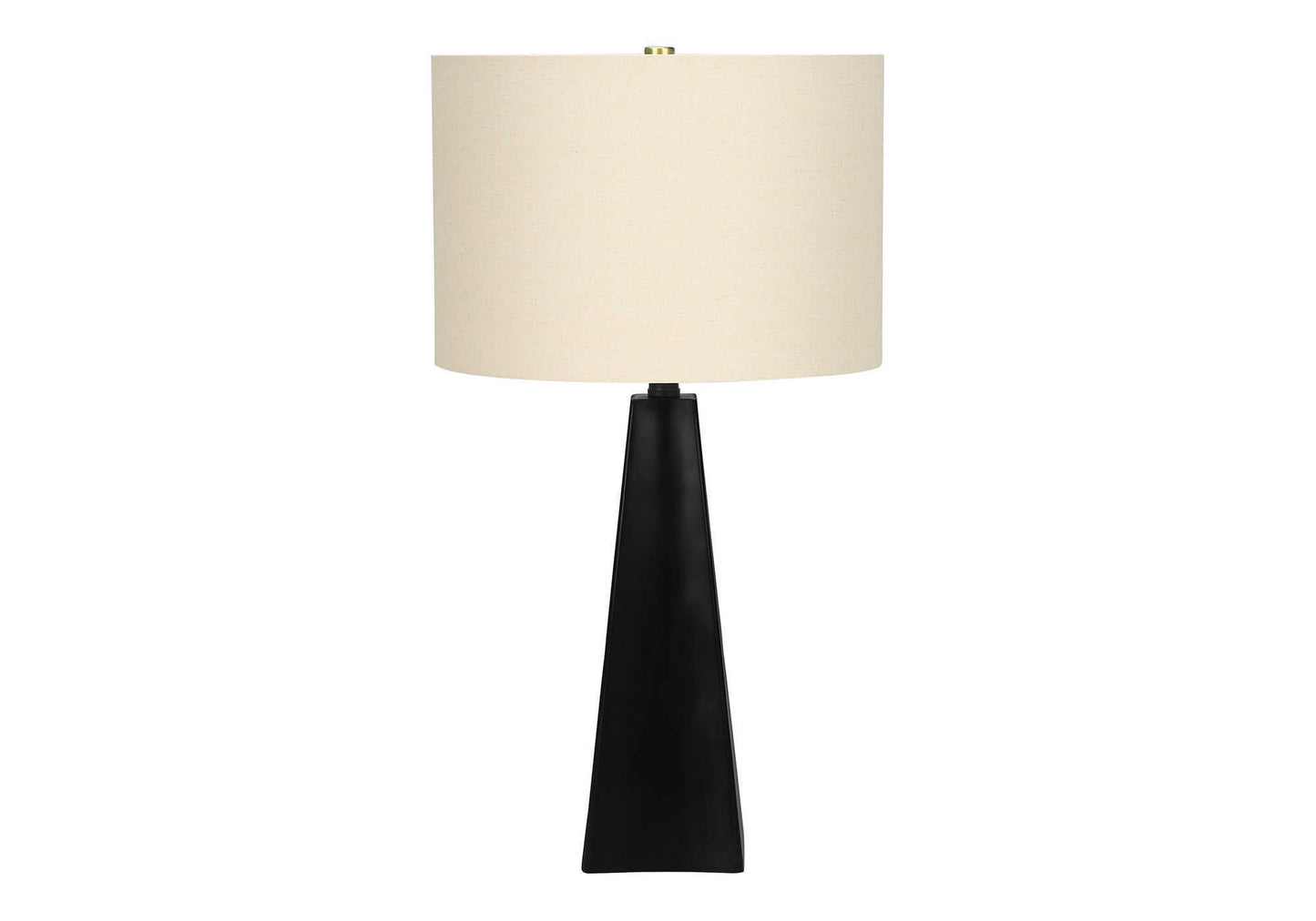 Lighting, 27'h, Table Lamp, Black Resin, Beige Shade, Modern
