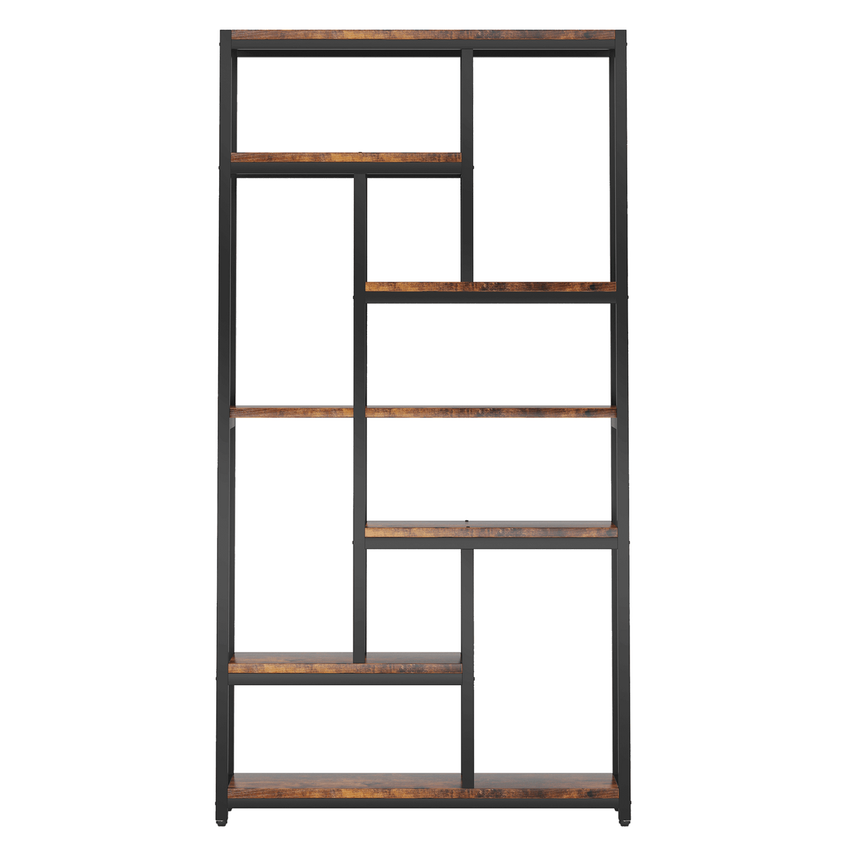 78.7" Extra Tall 7-Tier Industrial Vintage Rustic Bookcase
