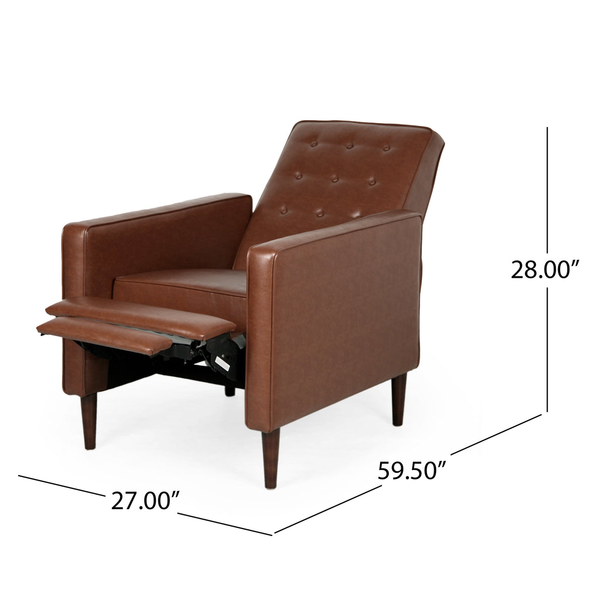 Mid-Century Modern Fabric Recliner Chair