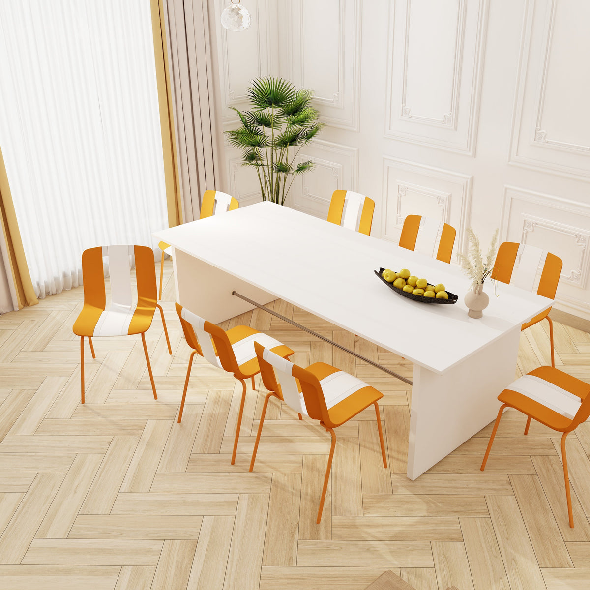 Summer - 4-Pack Modern Striped Color Block Chairs