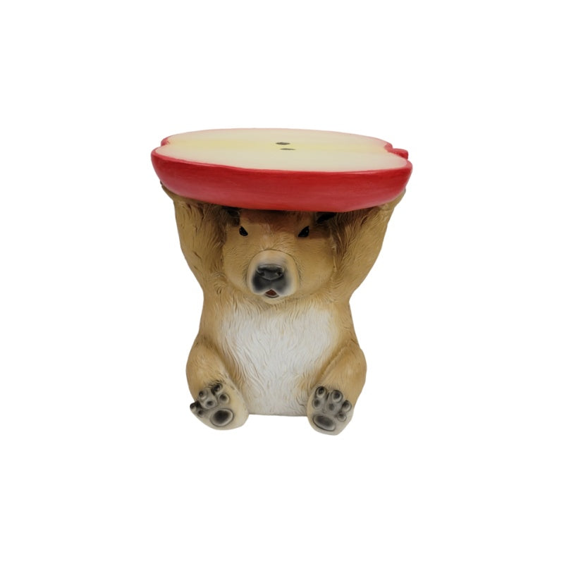 14'' Capybara Holding Apple Slice Stool