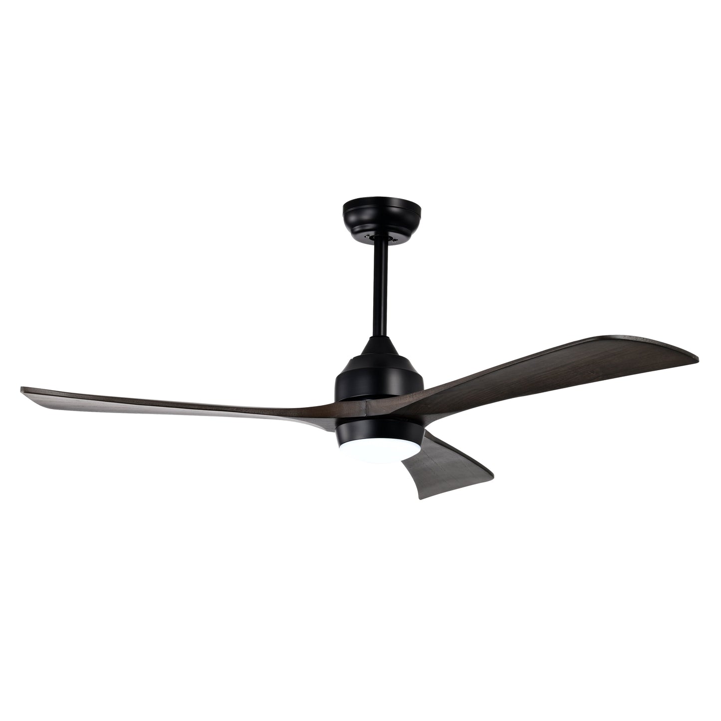 52" Solid Wood Blades Ceiling Fan with Lights Remote Control