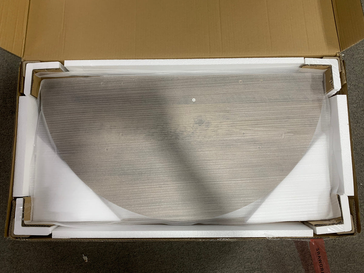 35.43 Inch Round Dining Table with Metal Frame