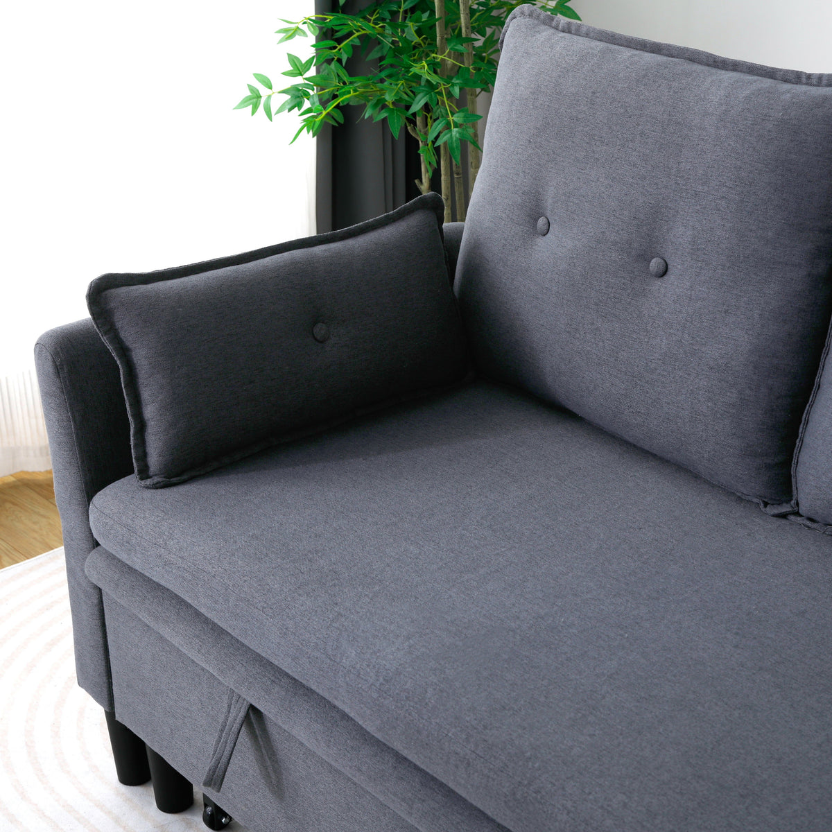 L-Shaped Reversible Chaise Sectional Sofa with Storage