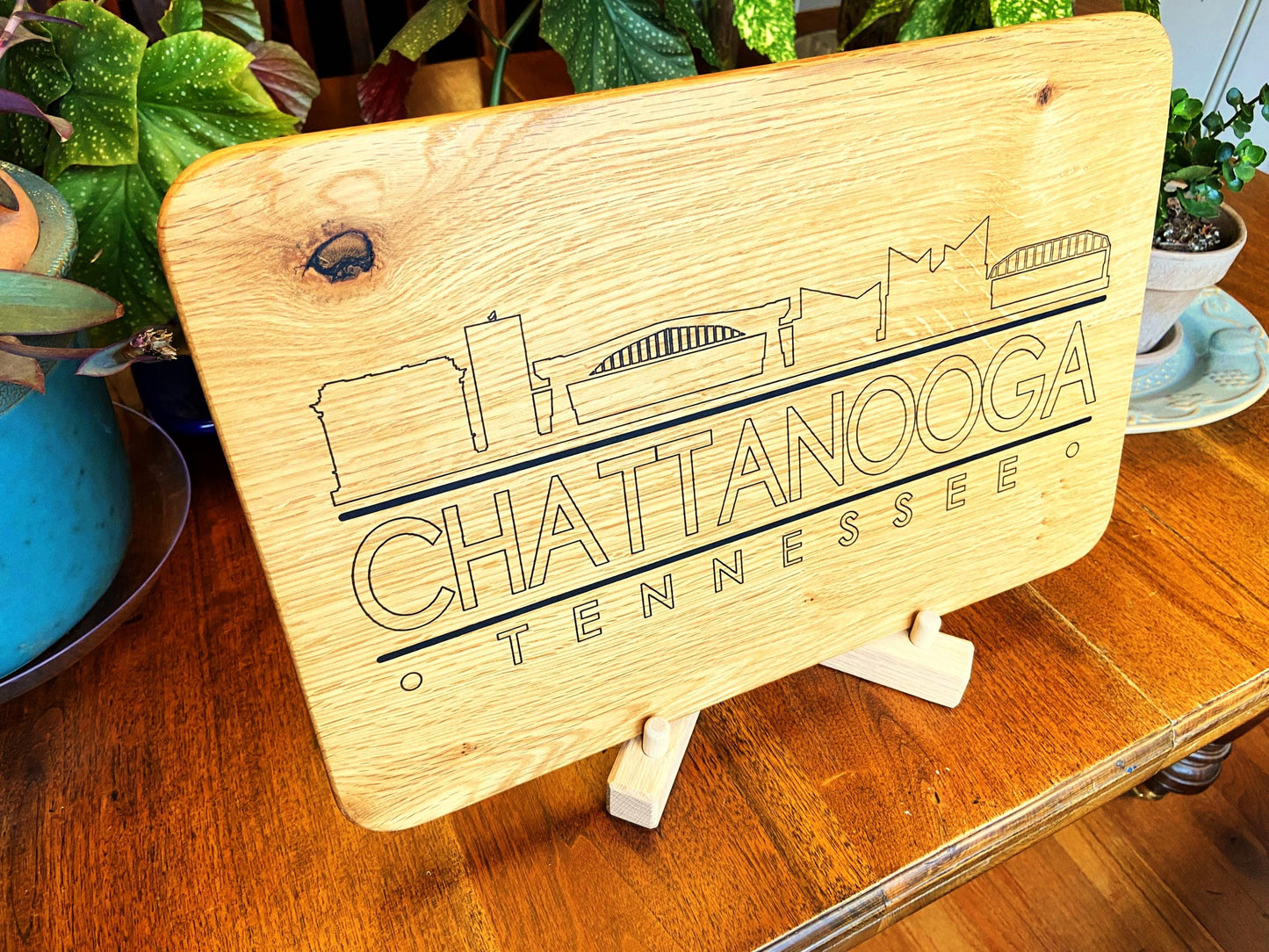 Chattanooga Skyline Charcuterie Board - Handmade White Oak