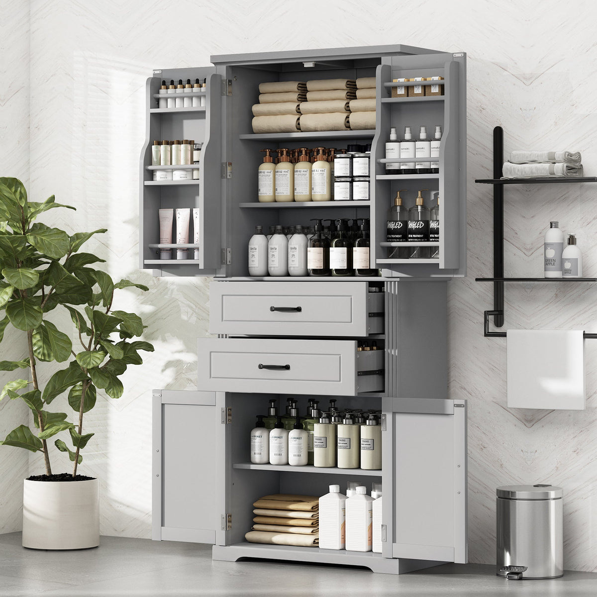 Storage Cabinet with Multi-Functional Storage Space