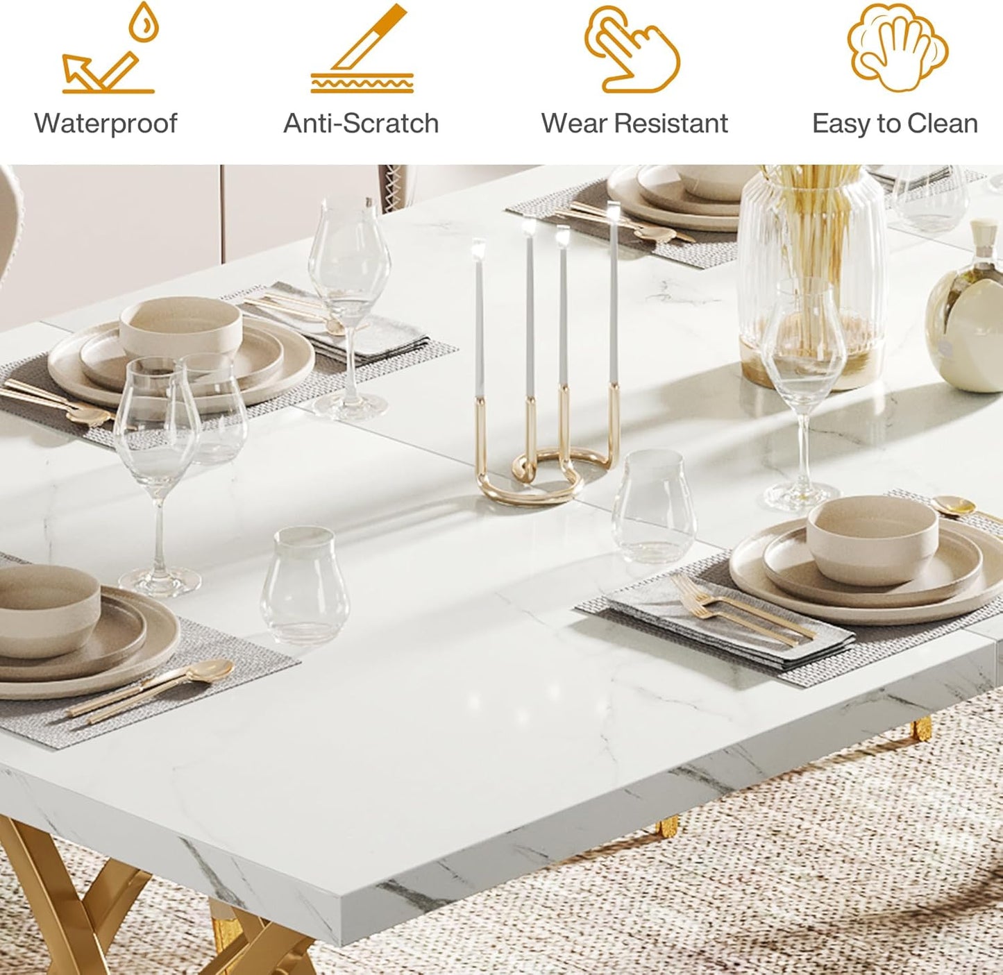 63" Modern Dining Table