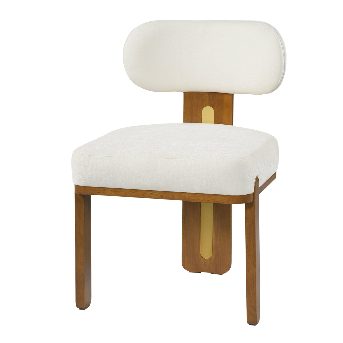Modern Minimalist Round Upholstered Dining Chair Set of 2